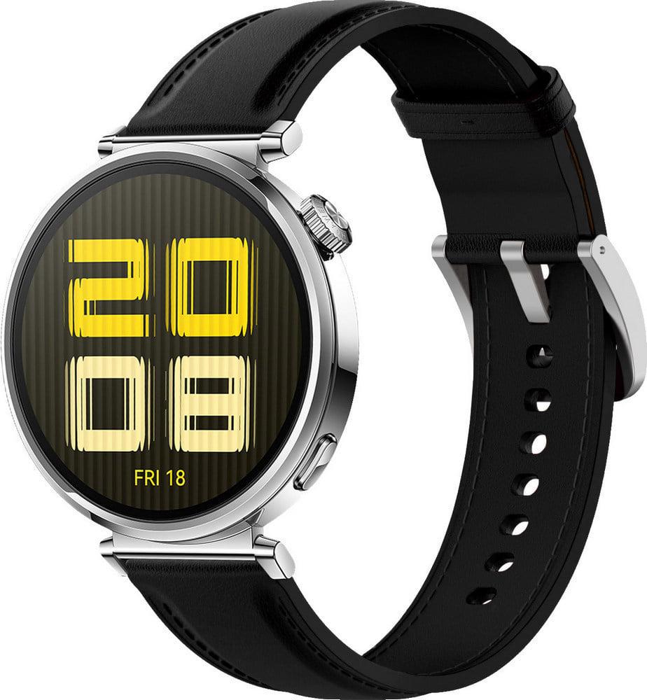 Ремешок кожаный Seemus для Huawei Watch GT 5/GT 5 Pro 41 мм Black (38683-2B)
