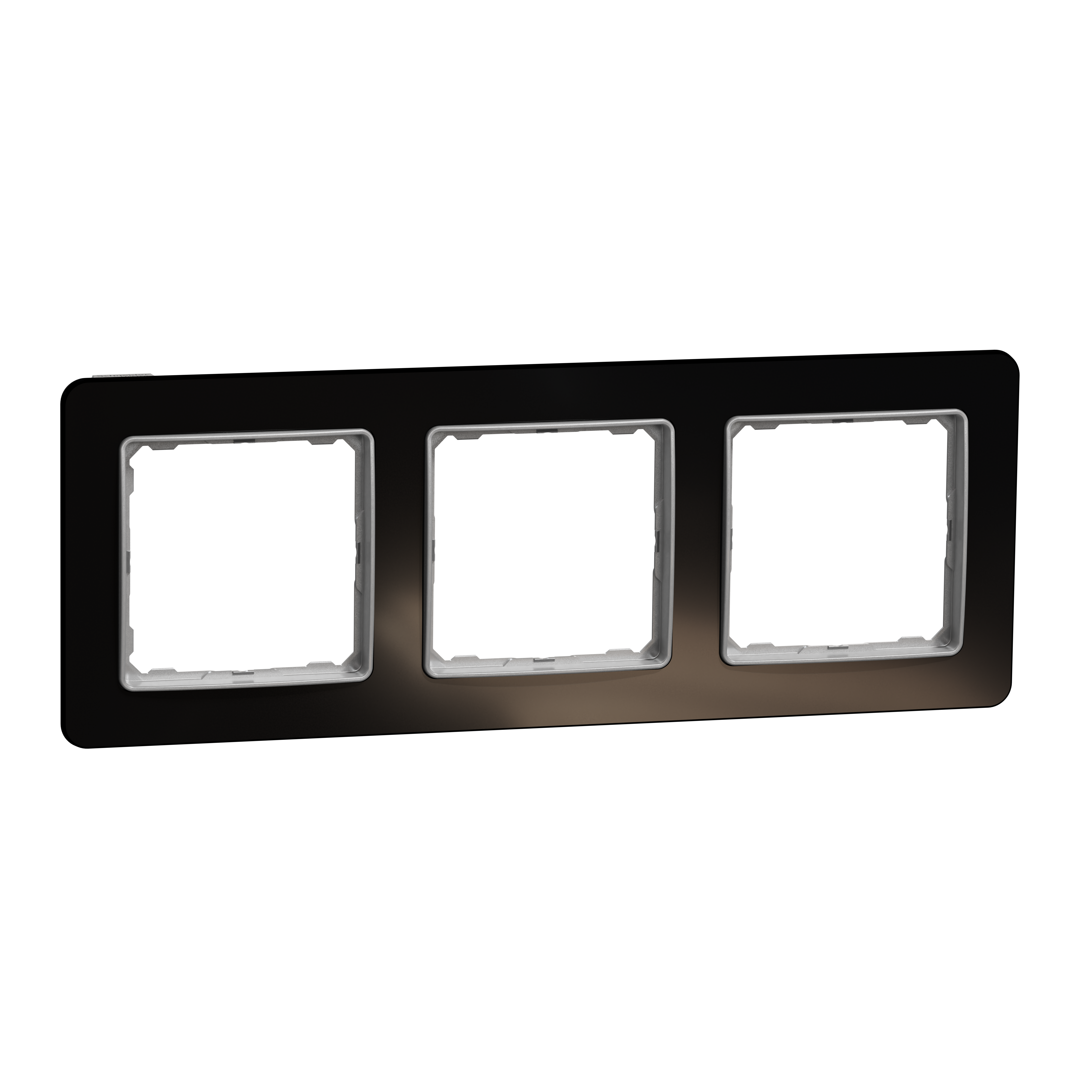 Рамка трехместная Schneider Electric Sedna Elements искусственное стекло Черный (SDD361803)