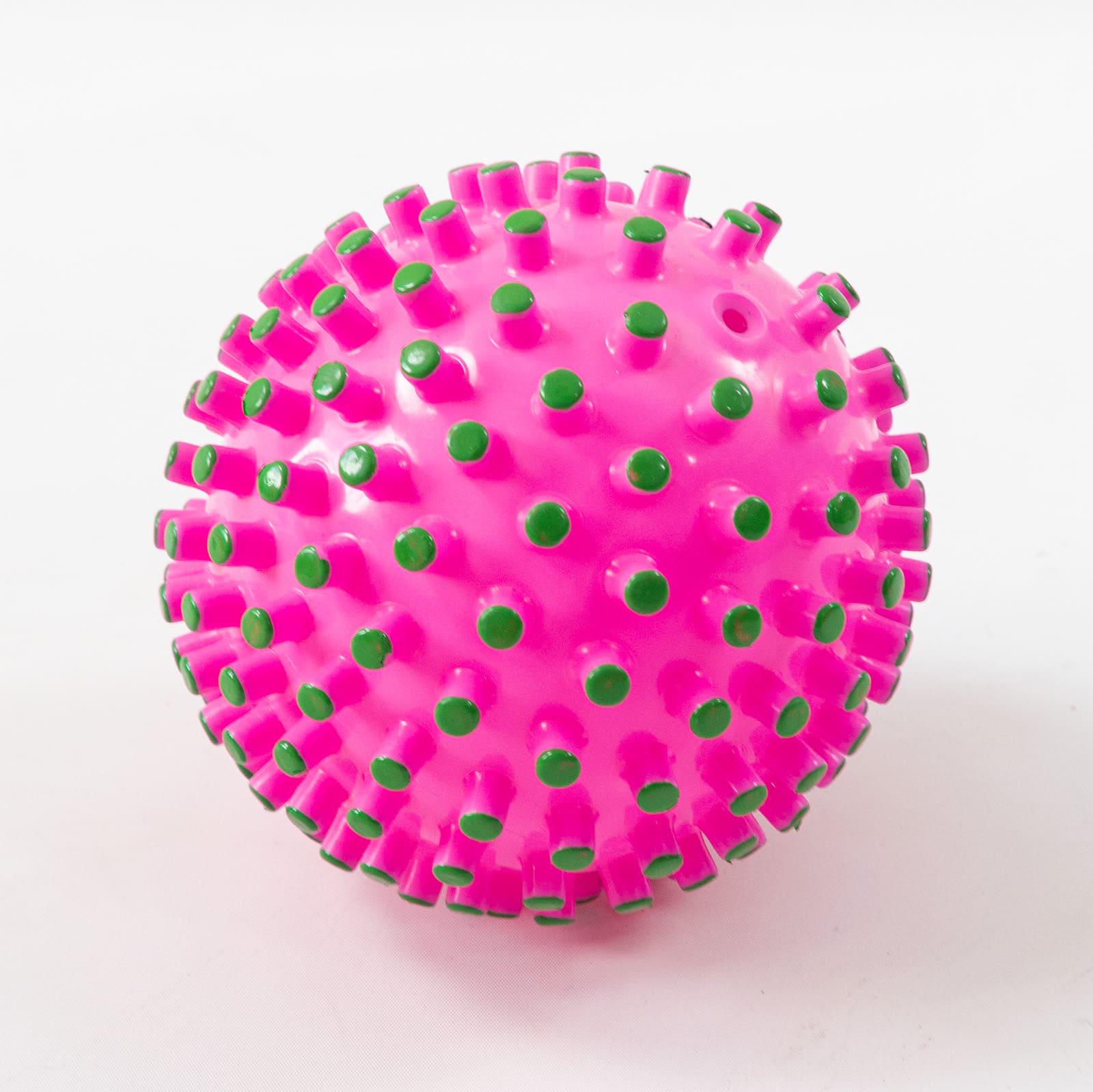 Мяч массажный надувной детский OSPORT 15 см Розово-зеленый (MS 4525) - фото 2