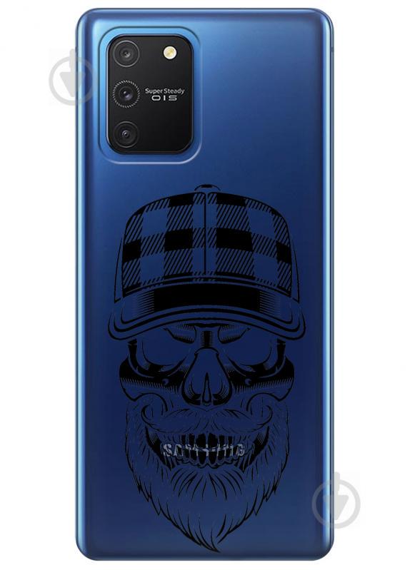 Прозрачный силиконовый чехол iSwag для Samsung Galaxy S10 Lite с рисунком - Бородатый череп (KS3476) Прозрачный силиконовый чехол iSwag для Samsung Galaxy S10 Lite с рисунком - Бородатый череп (KS3476)