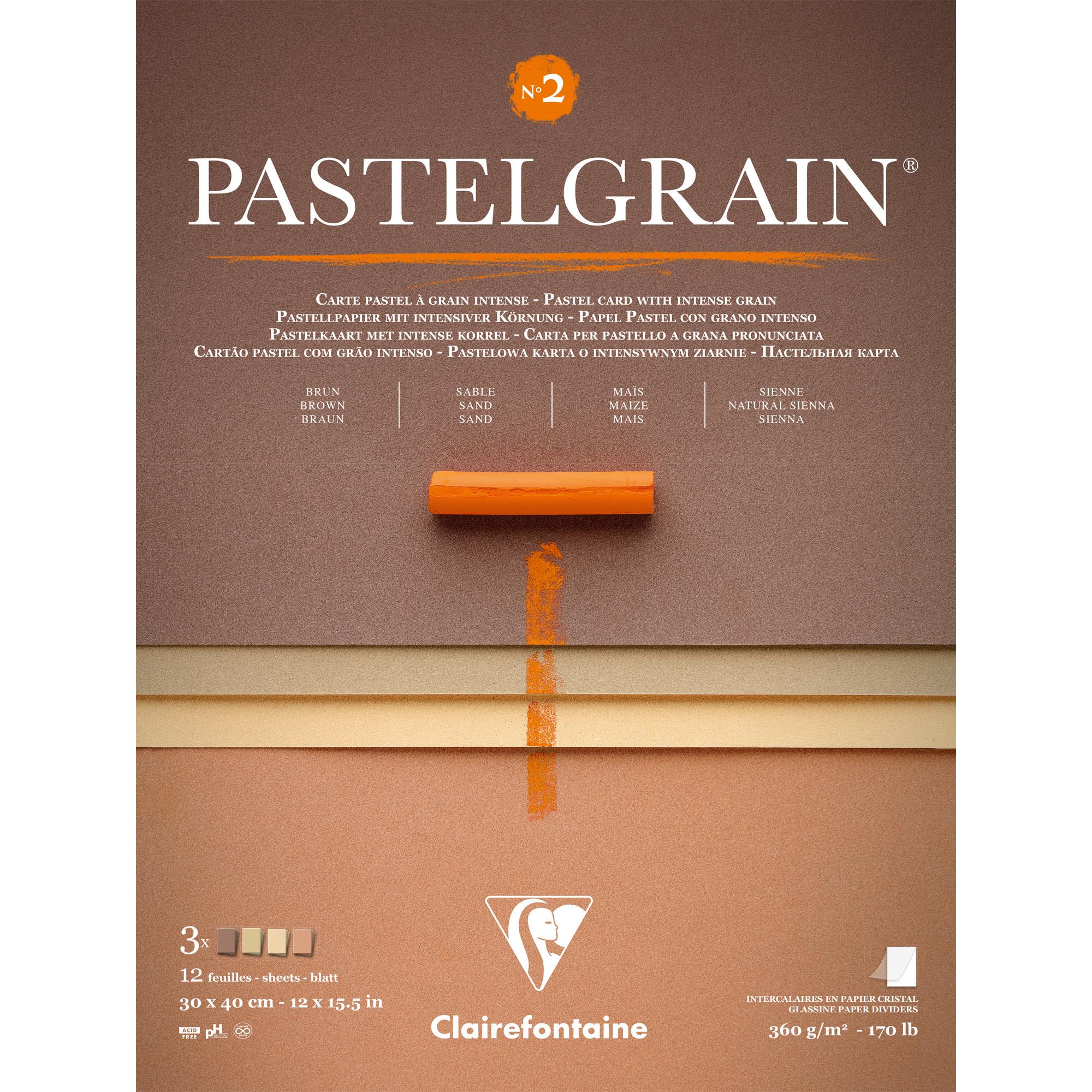 Папір для пастелі Clairefontaine PastelGrain №2 30х40 см 12 аркушів (976062C) Папір для пастелі Clairefontaine PastelGrain №2 30х40 см 12 аркушів (976062C)