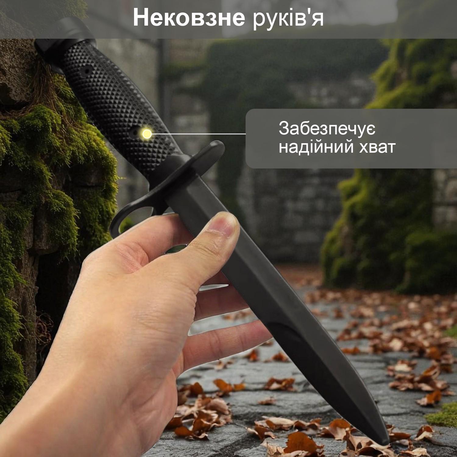 Макет штыкового ножа тренировочный M7 GDragon из полипропилена Черный (141_11_0_1) - фото 5 Макет штыкового ножа тренировочный M7 GDragon из полипропилена Черный (141_11_0_1) - фото 5