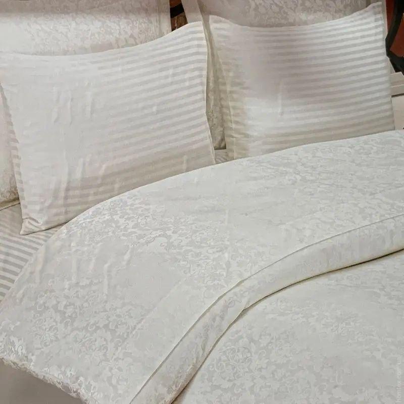 Комплект постільної білизни Maison D'or Pearl ecru жаккард бамбук євро (2000022281478)