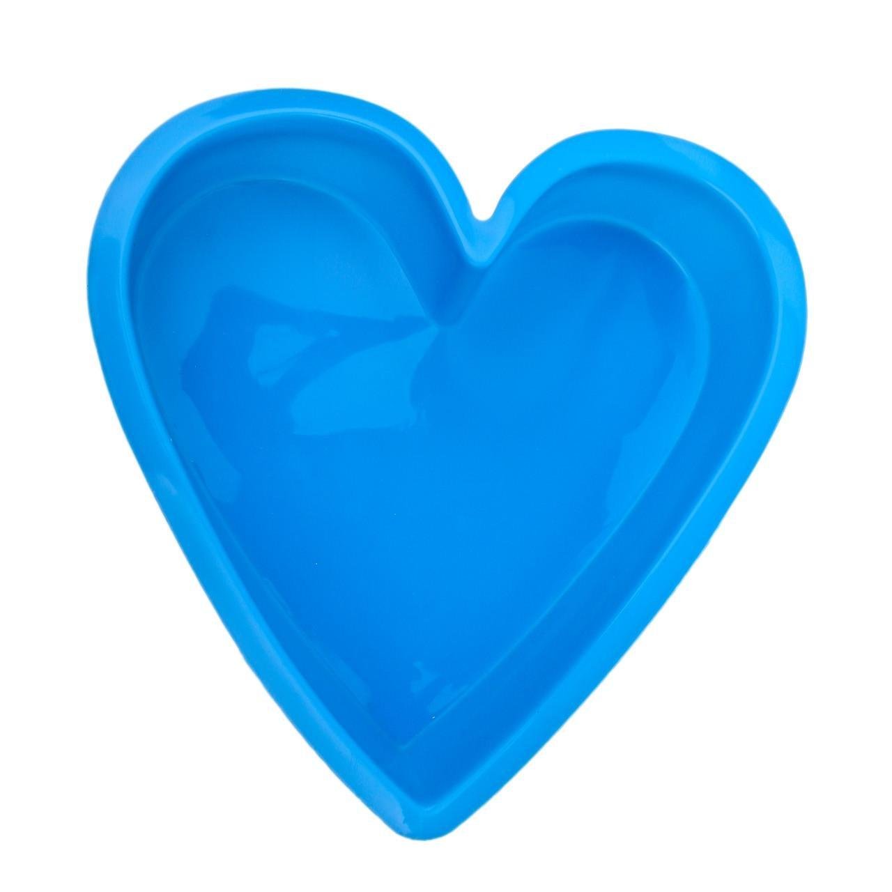 Форма силиконовая для выпечки Сердце 26,5х25 см Голубой (2356744472)