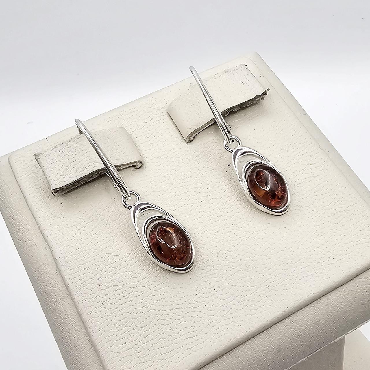 Серебряные серьги с янтарем 2,79 г (3000916972) Серебряные серьги с янтарем 2,79 г (3000916972)