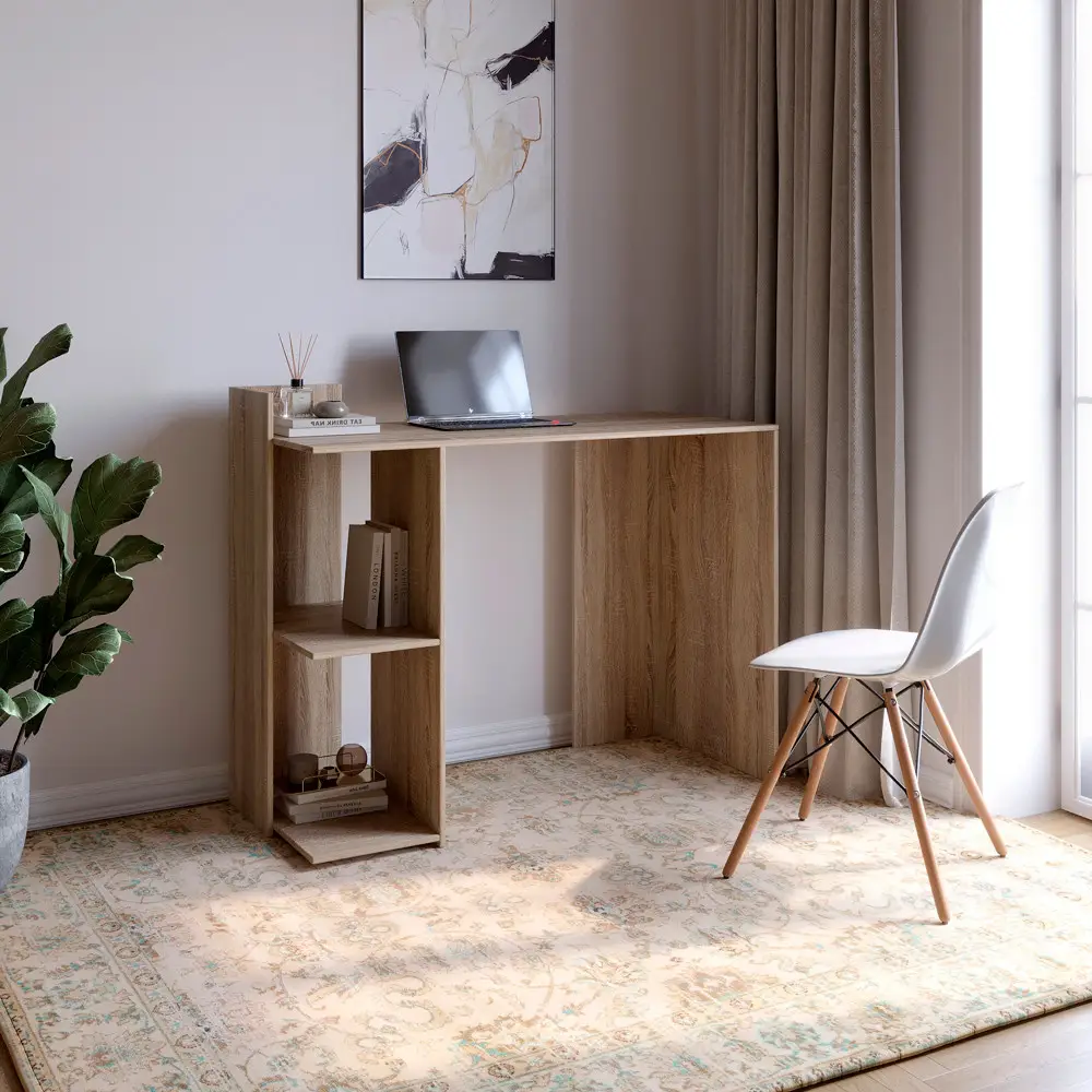 Cтол компьютерный с 2 полками Джеко 1200/12 Дуб сонома (26631037) - фото 1