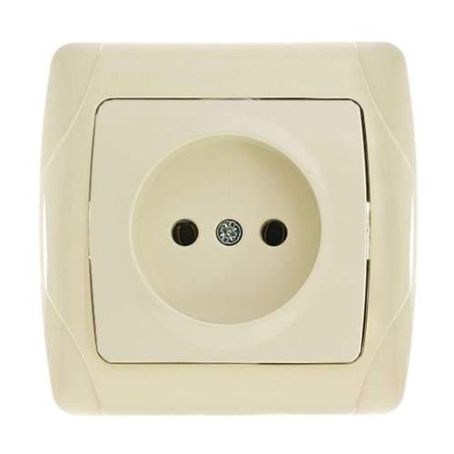 Розетка Viko Carmen без заземления Кремовый