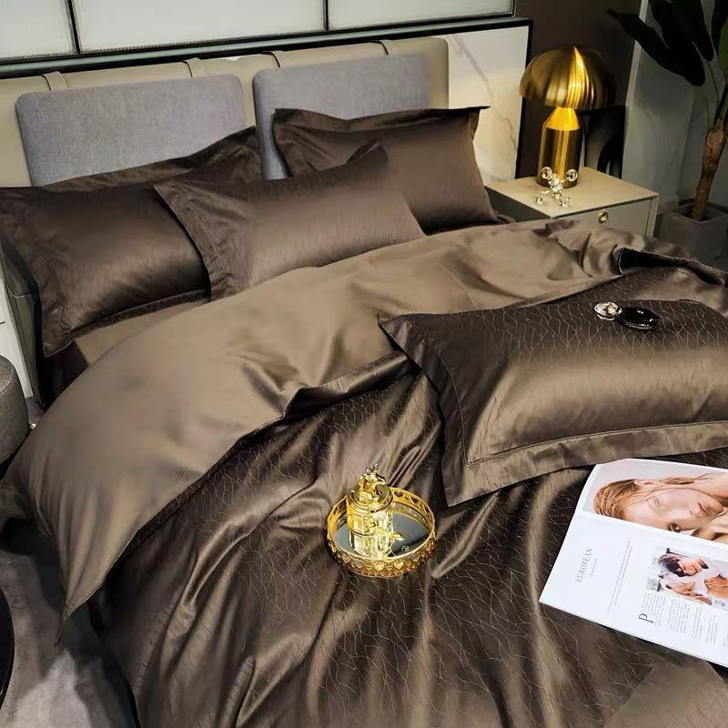 Комплект постільної білизни євро 2 жаккард Коричневий - фото 9 Комплект постільної білизни євро 2 жаккард Коричневий - фото 9