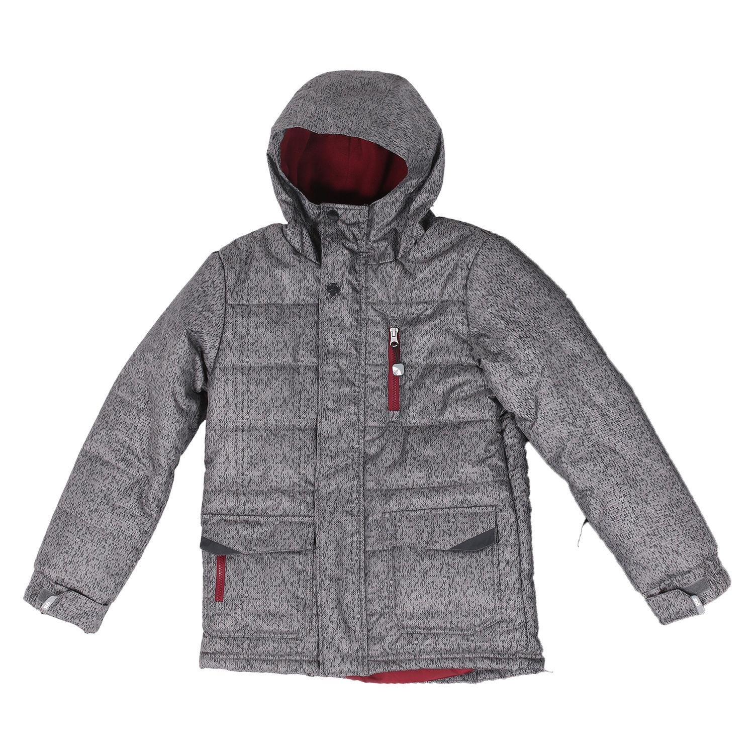 Куртка детская зимняя SNO F18J313 для мальчика 152-164 см Серо-бордовый (F18J313-Deepgray-14)
