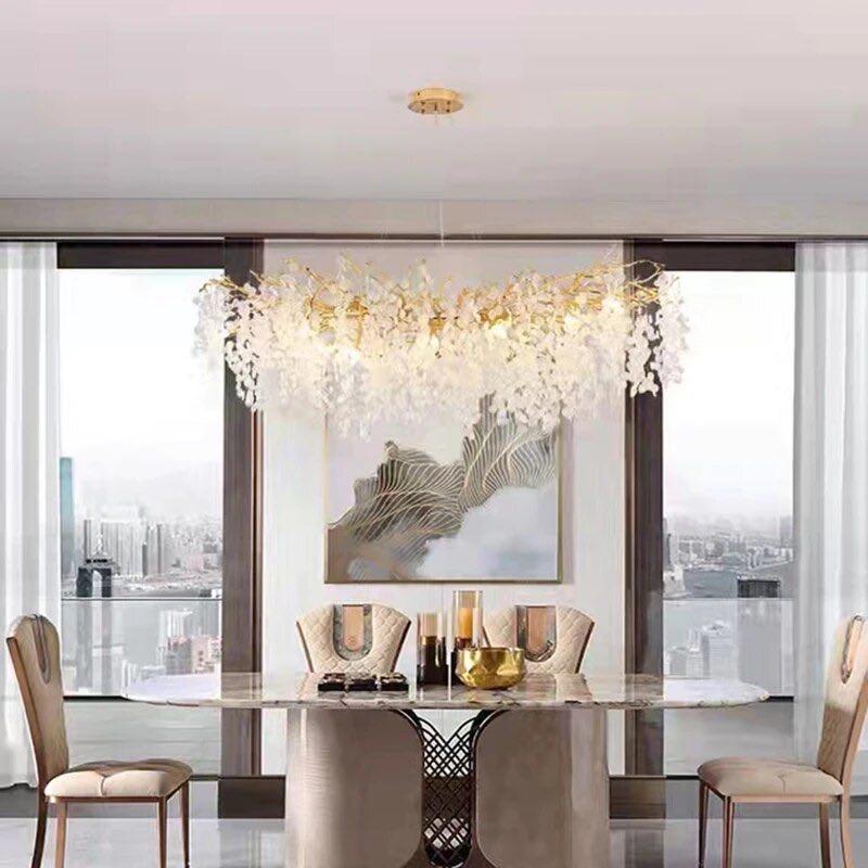 Люстра подвесная в удлиненном корпусе 120х60 см (701L GD+FR)