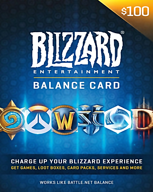 Подарочная карта Blizzard Battle.net 100 USD