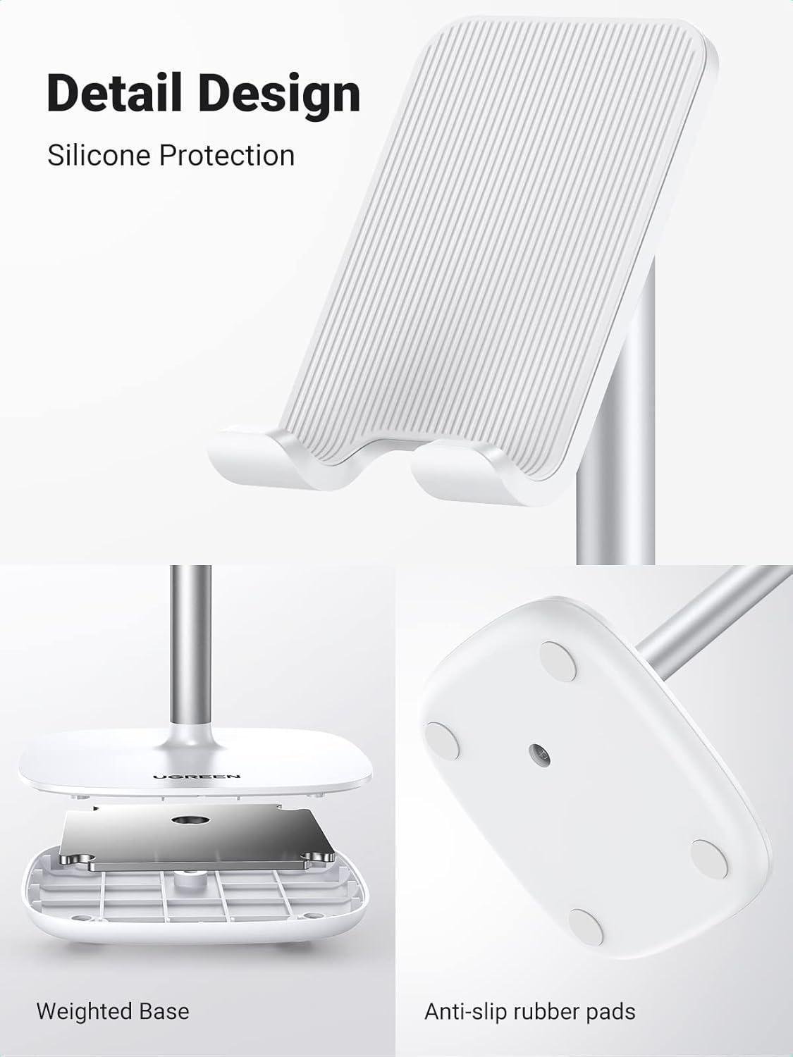 Подставка для телефона/планшета UGREEN настольная Белый (60343) - фото 6 Подставка для телефона/планшета UGREEN настольная Белый (60343) - фото 6