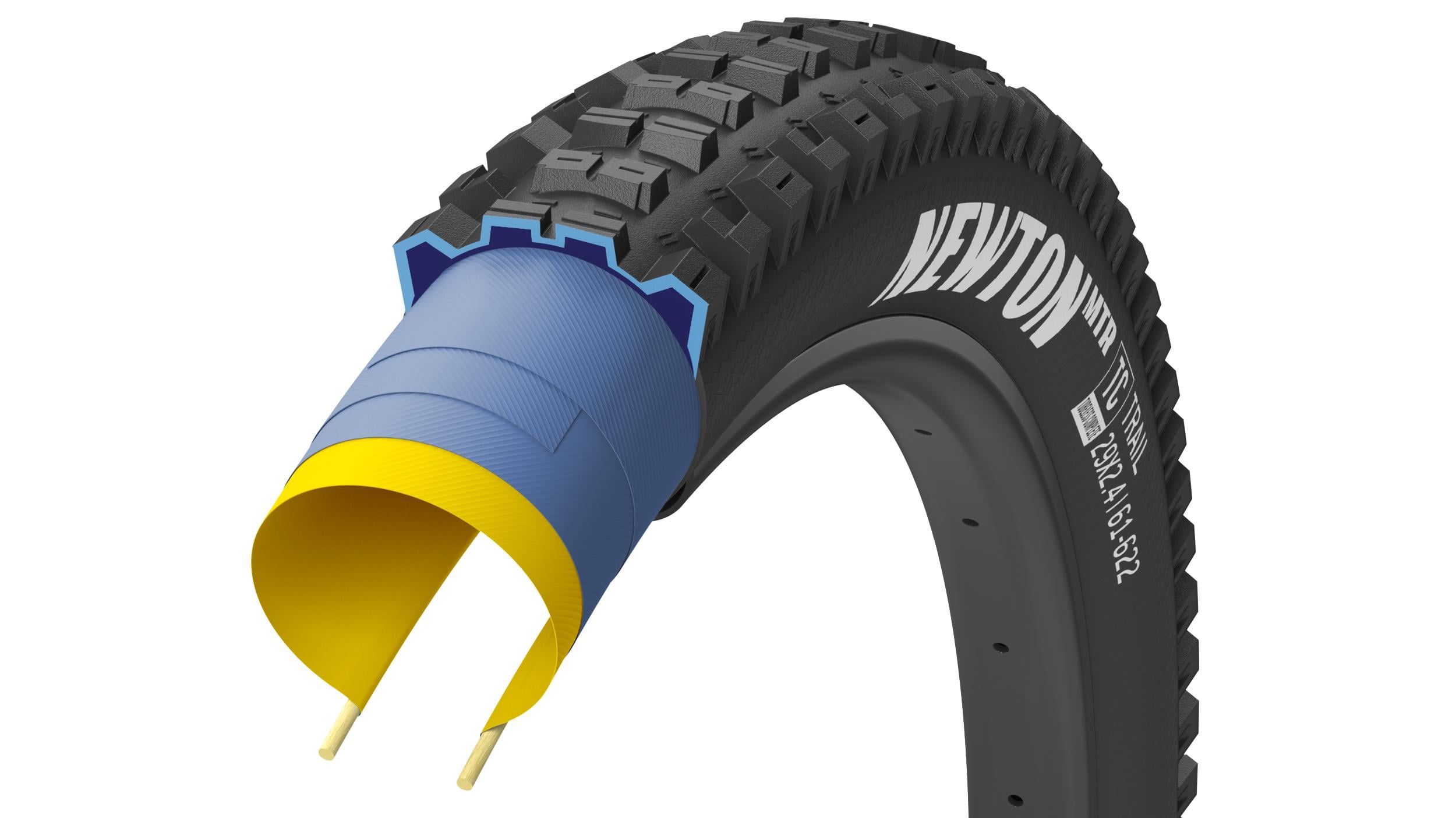 Покрышка велосипедная GoodYear NEWTON MTR Trail Tubeless Complete 27,5"x2,4"/61-584 Black (TIR-37-97)