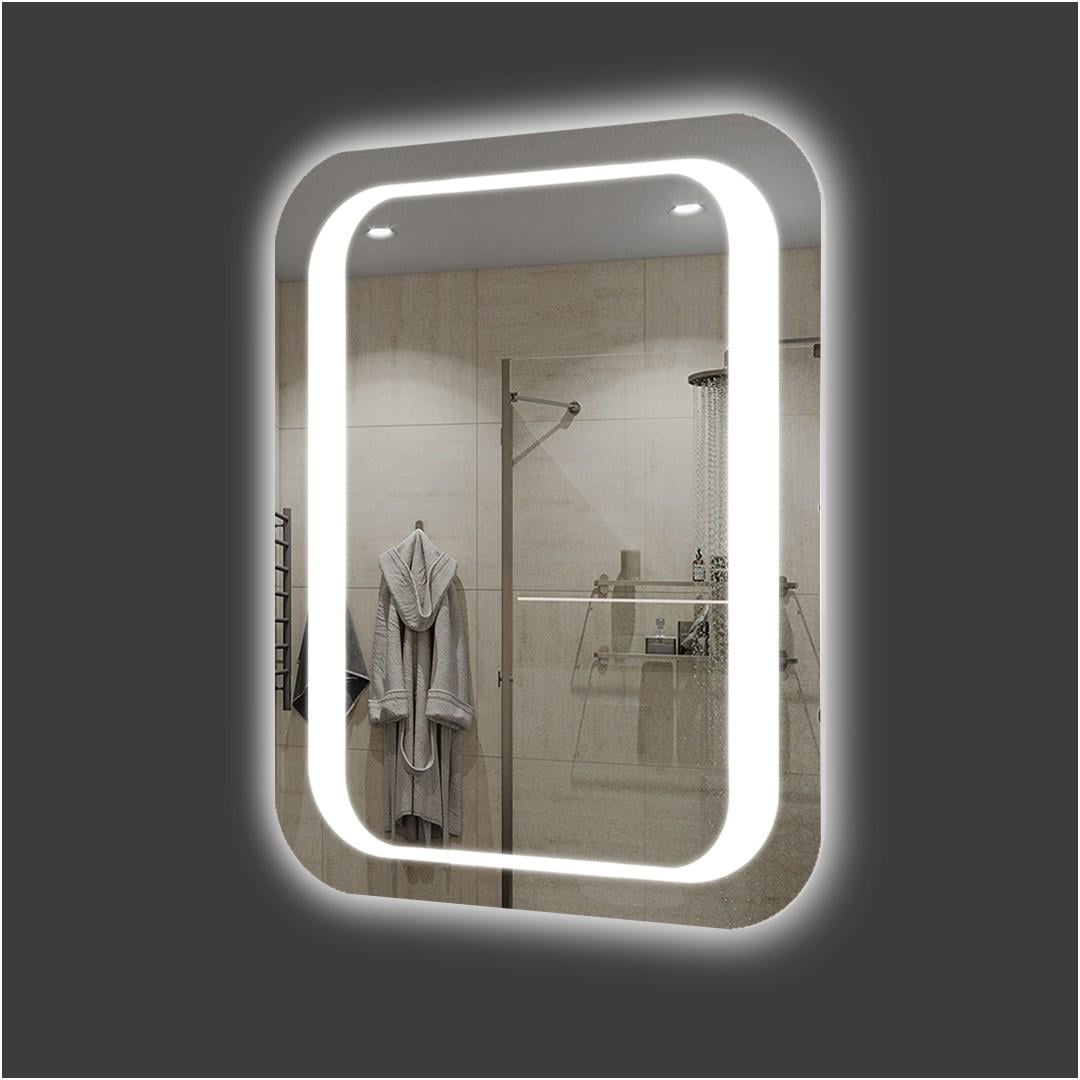 Зеркало прямоугольное Экватор ML-48 с подсветкой LED с закруглением 90x70 см (9093857)