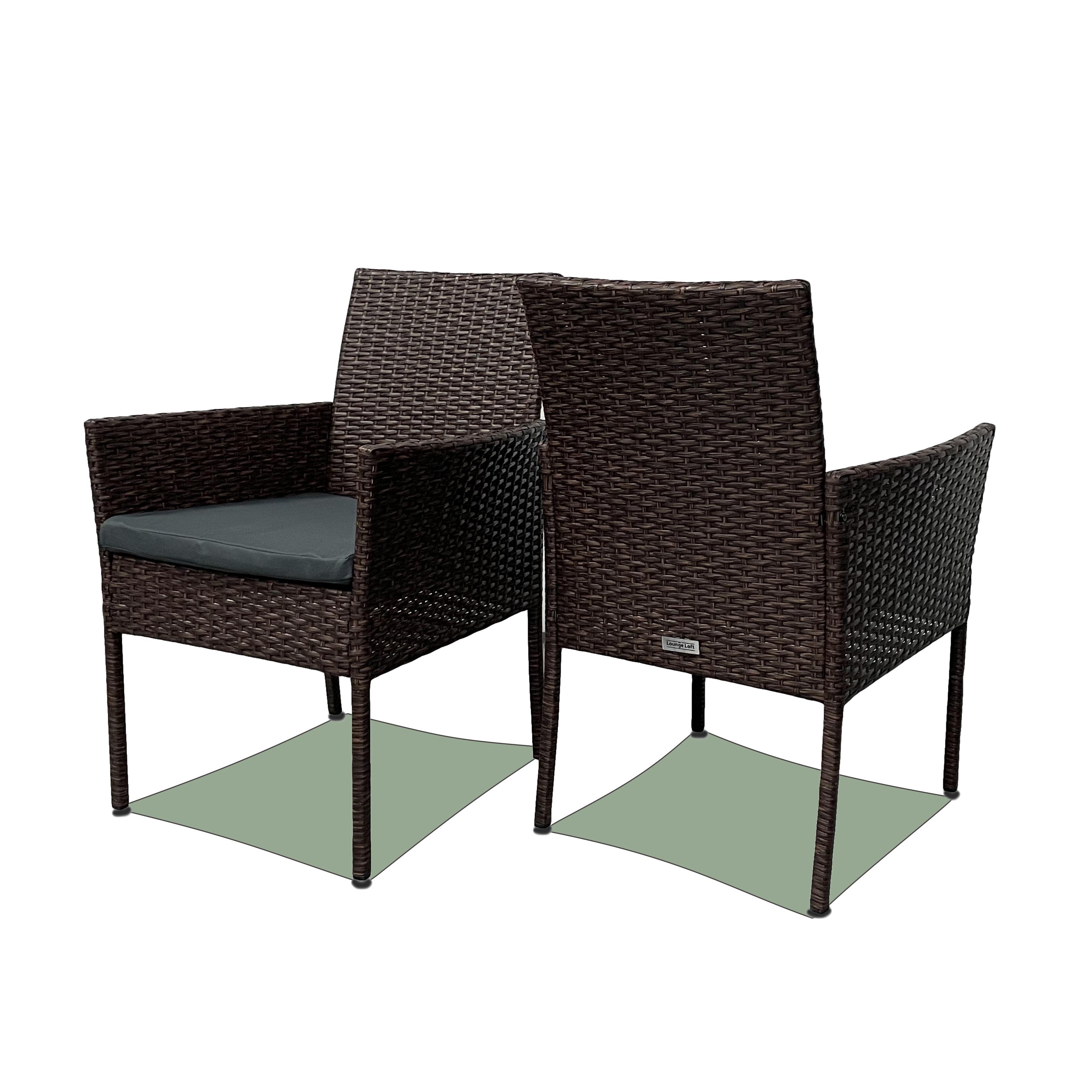 Крісло садове Lounge Loft з ротангу Класік Темно-коричневий (2.1 Brown)