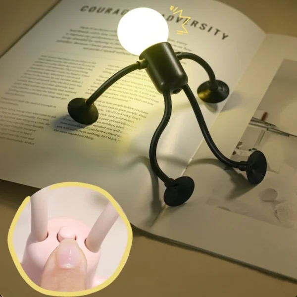 Нічник світлодіодний на батарейках у формі гнучкого чоловічка (C01328) - фото 5