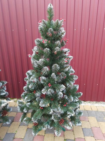 Ялинка штучна Хатинка Кармен з шишками/червоною калиною/підставкою 1,80 м Зелений (КК 1,8) - фото 1 Ялинка штучна Хатинка Кармен з шишками/червоною калиною/підставкою 1,80 м Зелений (КК 1,8) - фото 1