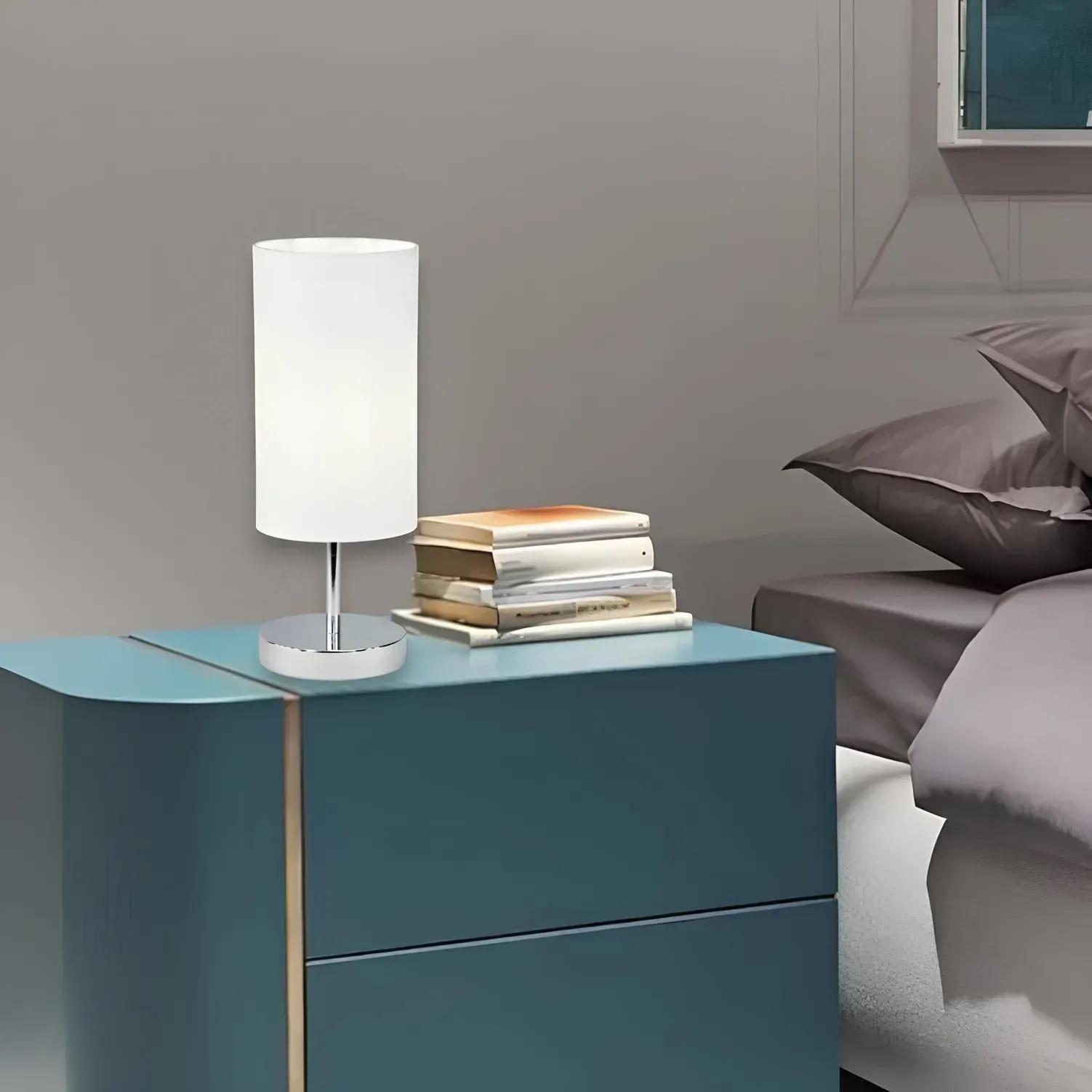 Настільна лампа Valeso з металевим каркасом одинарна Е14 IP20 LT91056 CR+WT Хром/Білий (28688762) - фото 2 Настільна лампа Valeso з металевим каркасом одинарна Е14 IP20 LT91056 CR+WT Хром/Білий (28688762) - фото 2