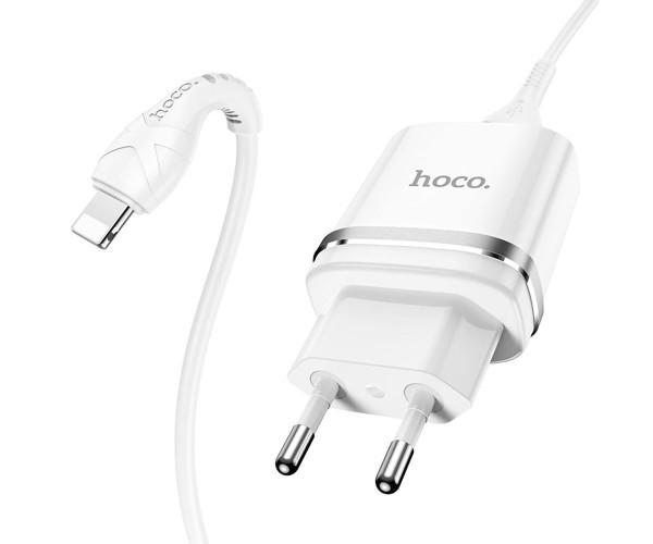 Устройство сетевое зарядное Hoco N1 USB 2,4 A Lightning 1 м Белый - фото 3 Устройство сетевое зарядное Hoco N1 USB 2,4 A Lightning 1 м Белый - фото 3