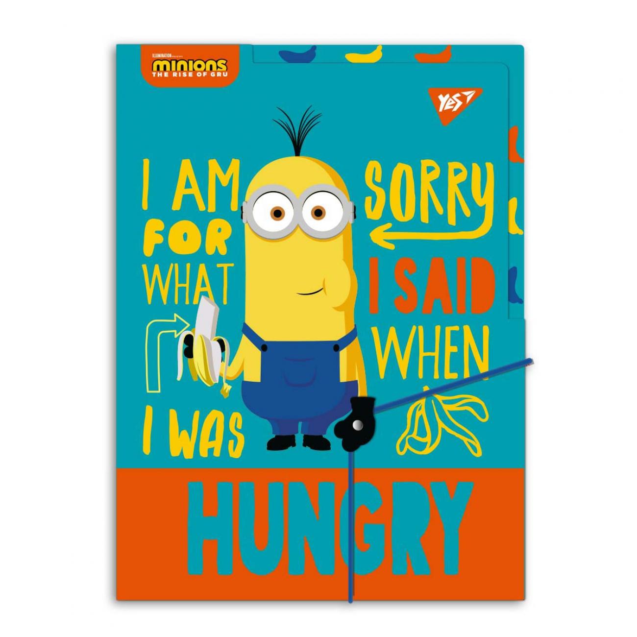 Папка Yes Minions А4 c 3 разделителями на резинке (492101)