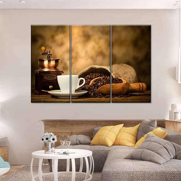 Модульная картина KIL Art Аромат кофе из трех частей 78x48 см (M3_M_123)