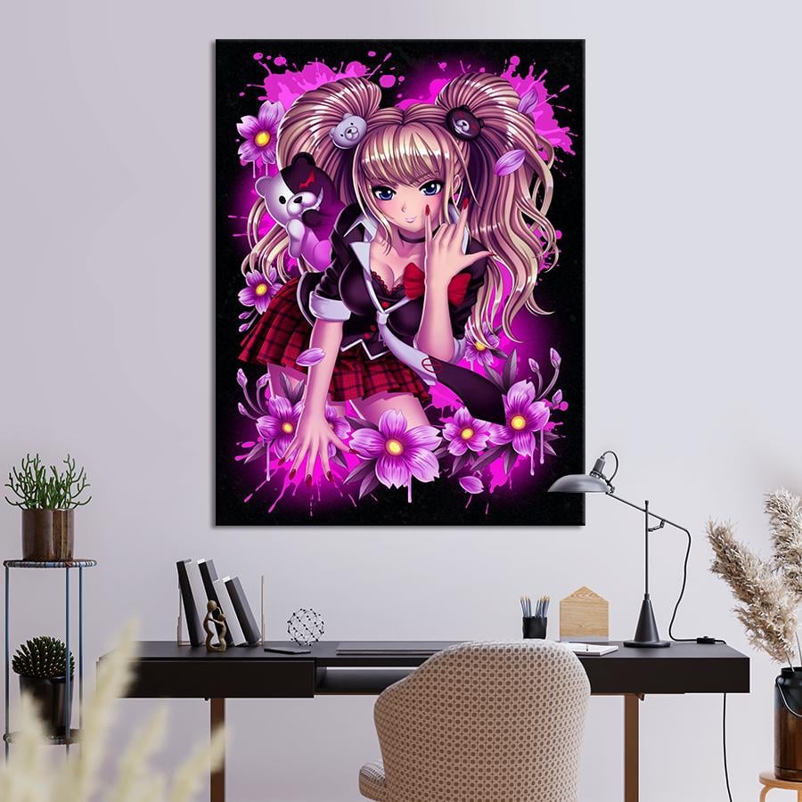 Настенний декор Джунко Эношима из аниме Danganronpa 80x60 см (YA-93)