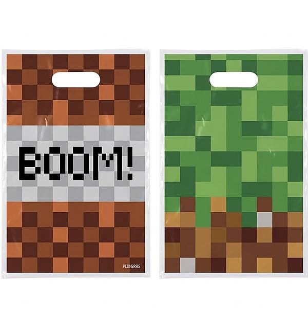 Пакеты подарочные для конфет Boom Майнкрафт 25x17 см 10 шт. (11089)