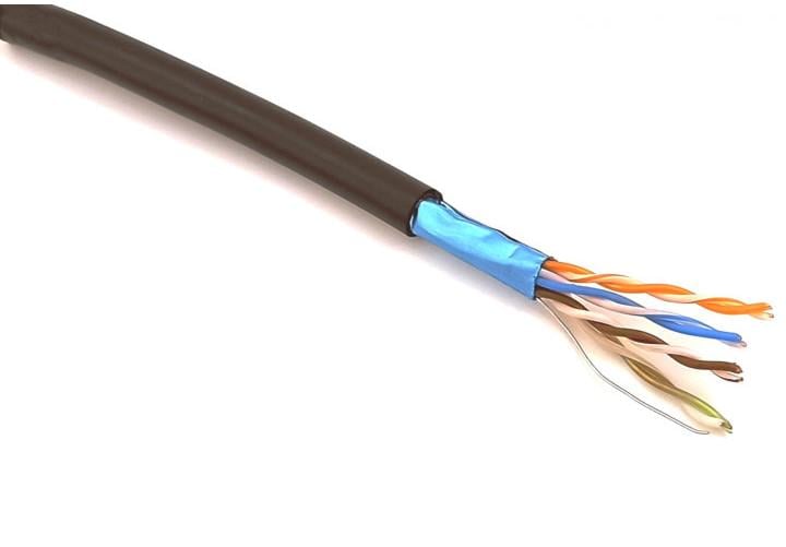 Кабель мережевий Kingda cat.5e FTP 4х2х0,51/AWG 305 м Чорний (KDFT8014-CCA) - фото 2