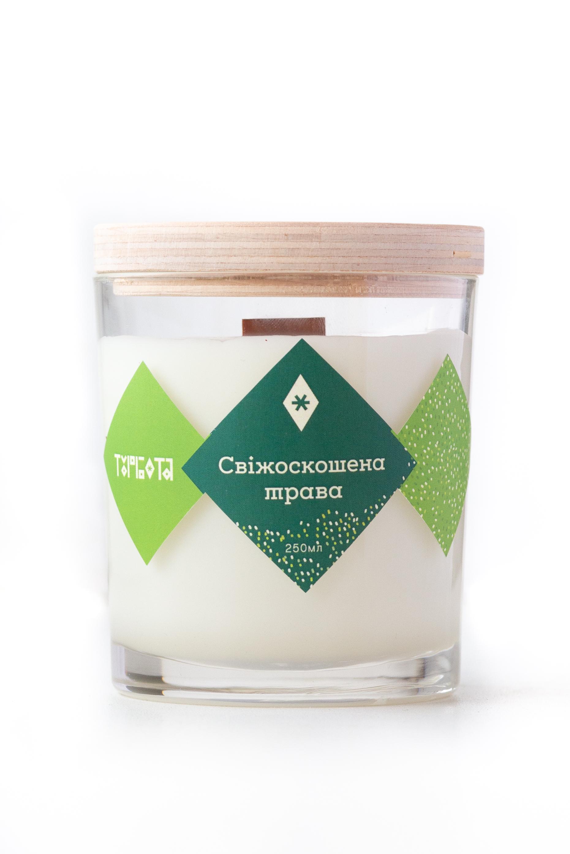 Свічка соєва Turbota candles "Свіжоскошена Трава" 145 г 9 см (200mlfreshcut)