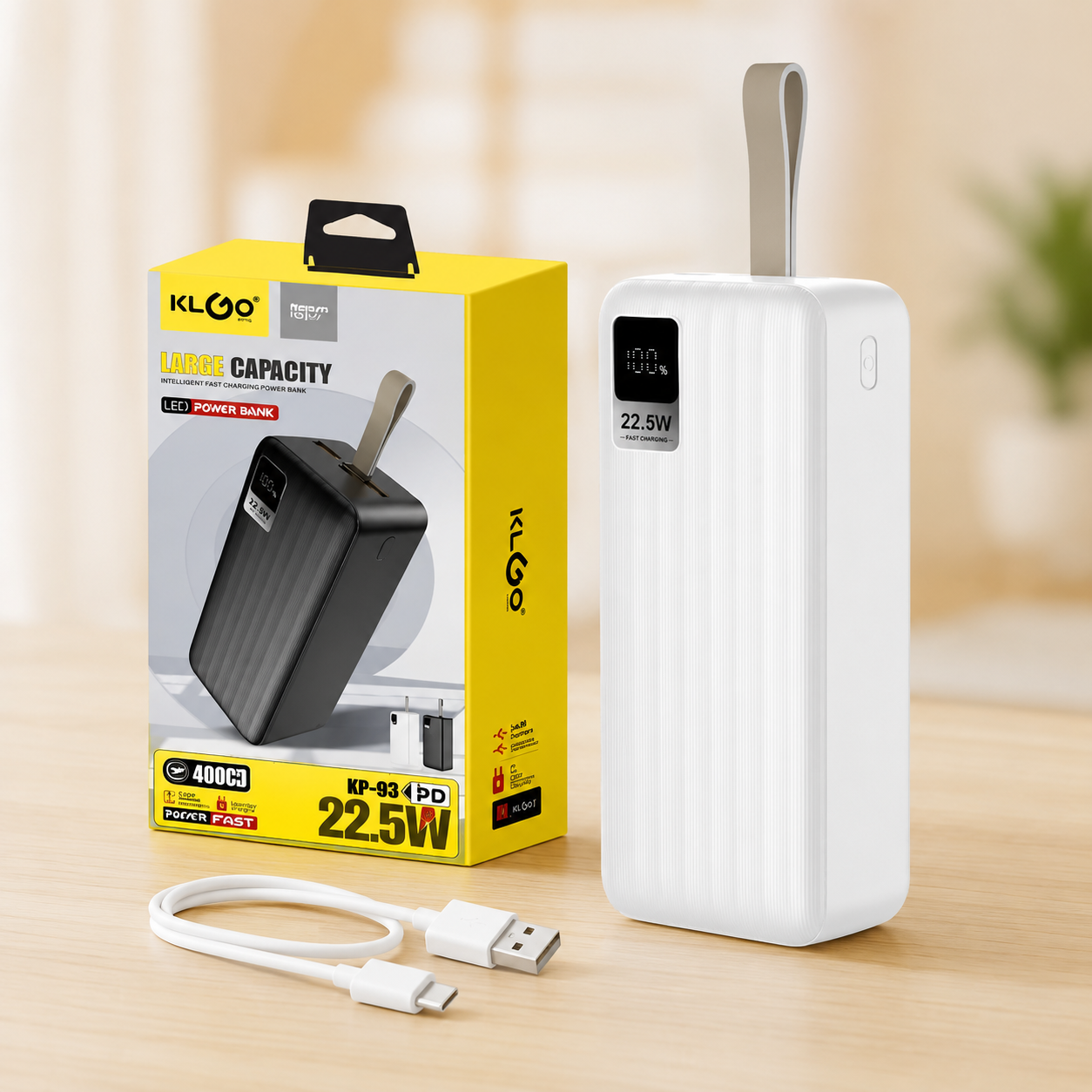 Повербанк KP-93 с быстрой зарядкой 40000 mAh 22,5 Вт (AsKP-93)
