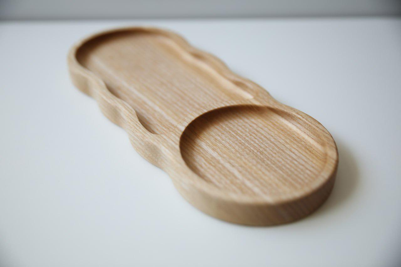 Подставка под кофейную чашку Волна двухсекционная Ясень (WDB-40.1) - фото 4