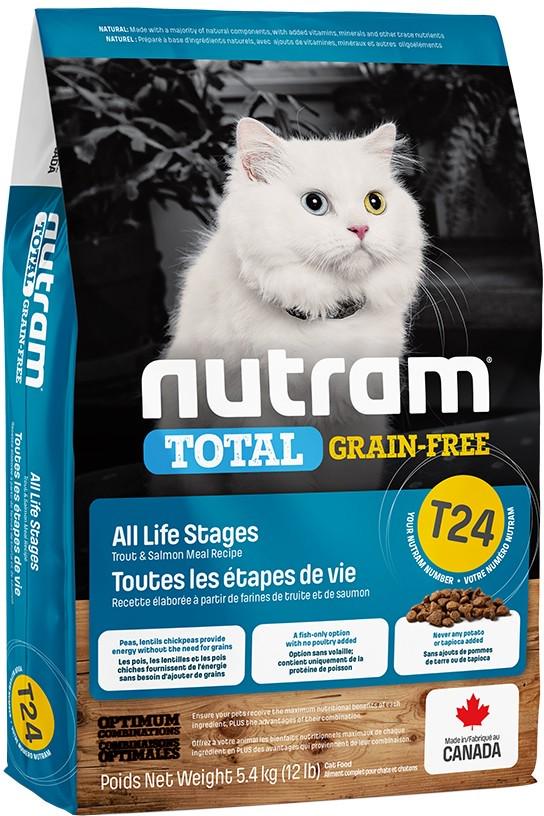 Корм сухой для кошек Nutram T24 Salmon&Trout беззерновой с лососем и форелью 5,4 кг (06771410284) - фото 1