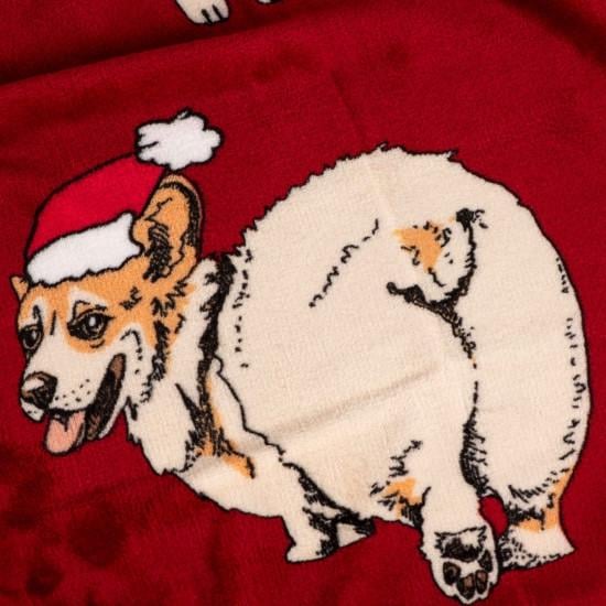 Плед Ardesto ART0119PB Flannel Рождественские корги 160х200 см (2368458122) - фото 3