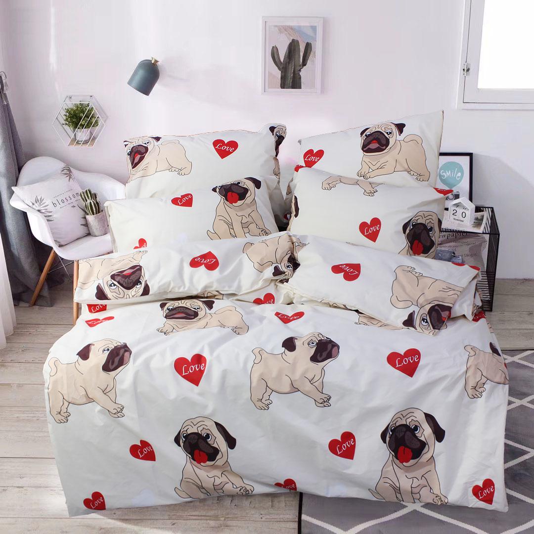 Комплект постільної білизни Еней-плюс З0044 євро Бежевий/Червоний