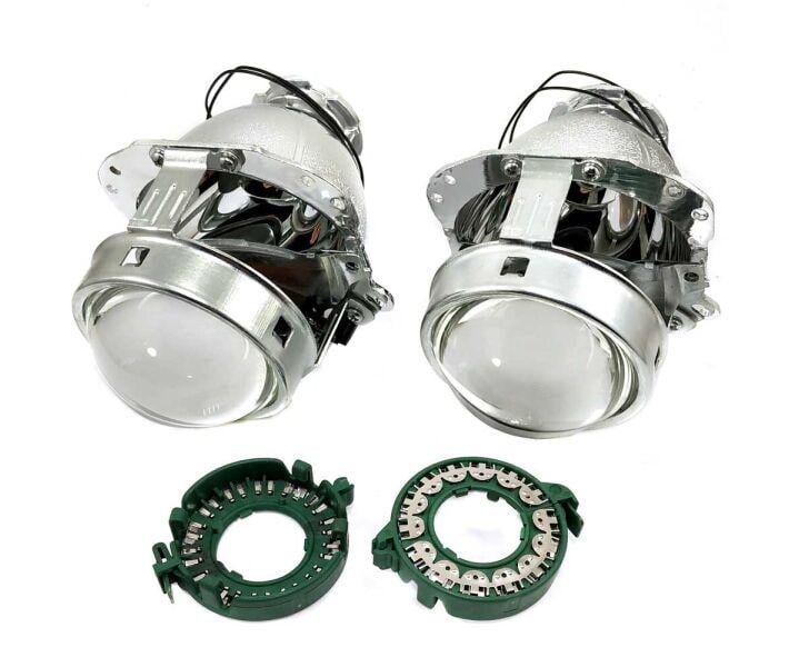 Биксеноновые линзы Hella 4 Evox R Clear 3,0" зеркальное покрытие