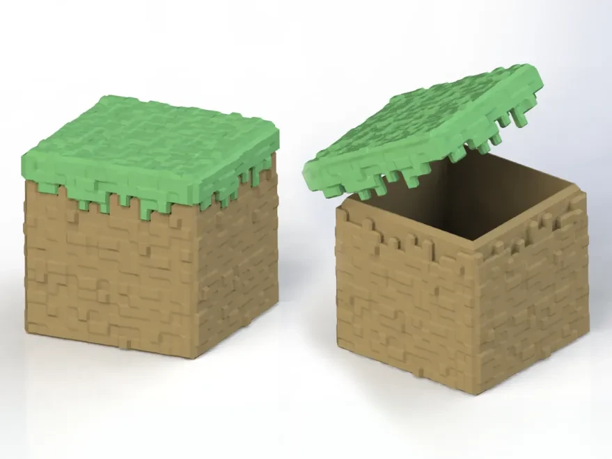 Контейнер Minecraft Grass Block Container 7 см 3D-друк - фото 3 Контейнер Minecraft Grass Block Container 7 см 3D-друк - фото 3