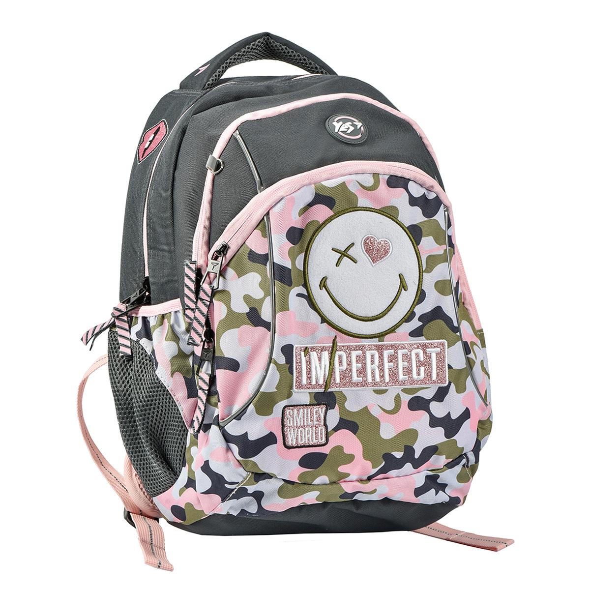 Рюкзак молодіжний YES T-45 Smiley World Military girl з пеналом (558298)