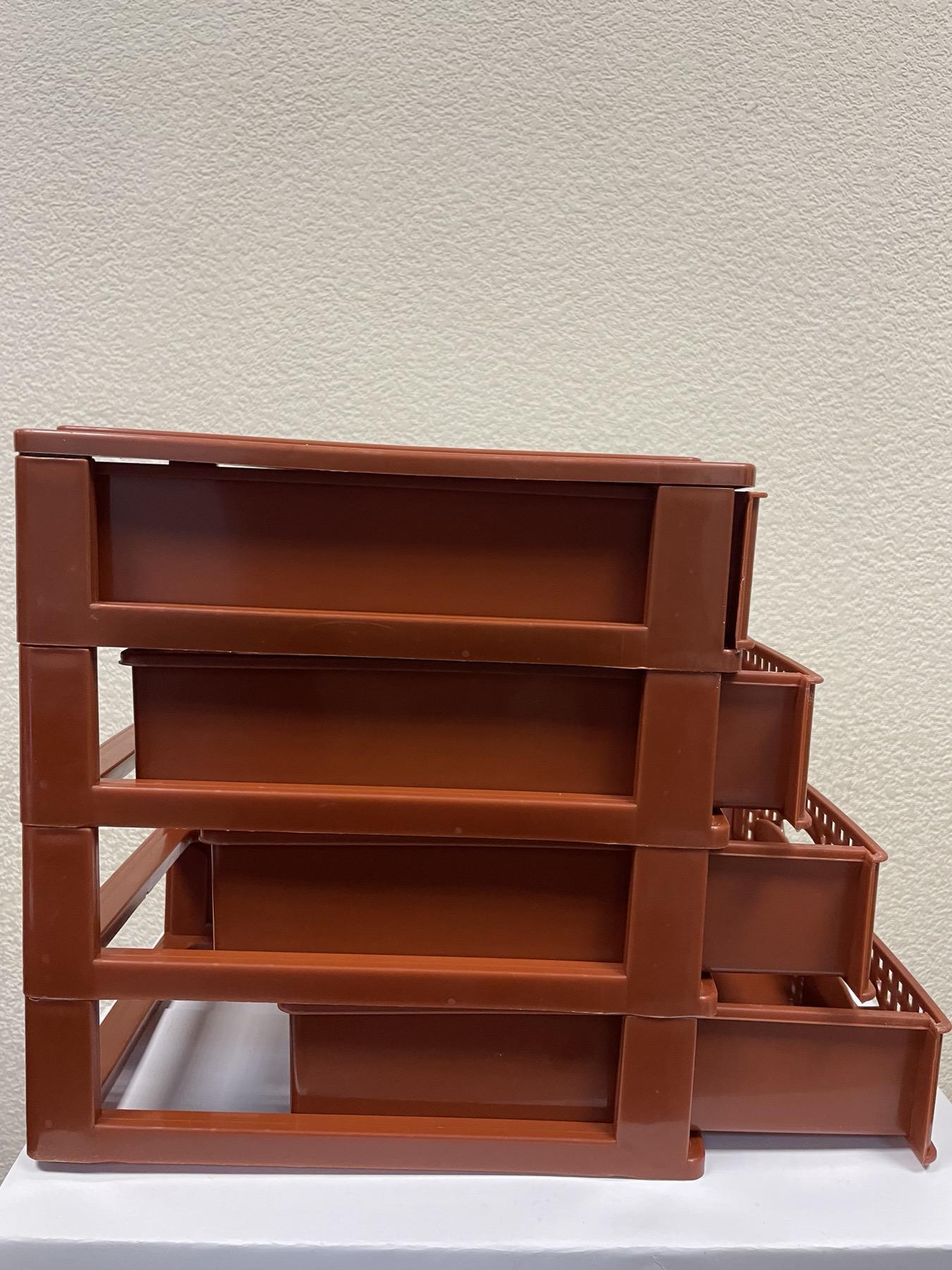 Комод мини ластиковый Консенсус ROTANGE 4 ящик 27х19х26,5 см Коричневый (28790325) - фото 3 Комод мини ластиковый Консенсус ROTANGE 4 ящик 27х19х26,5 см Коричневый (28790325) - фото 3