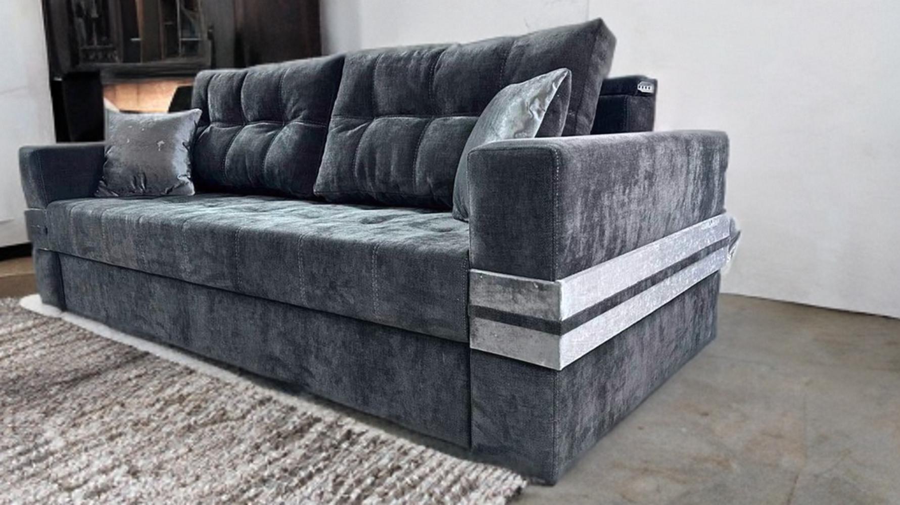 Диван Grand Мажор Cristal 99 еврокнига пружинный блок 235х78х102 см Темно-серый (464612-111499) - фото 5 Диван Grand Мажор Cristal 99 еврокнига пружинный блок 235х78х102 см Темно-серый (464612-111499) - фото 5