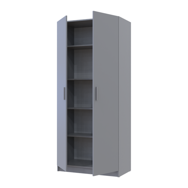 Шафа Doros Promo з полицями 90х48х204 см Сірий (80737770) - фото 4