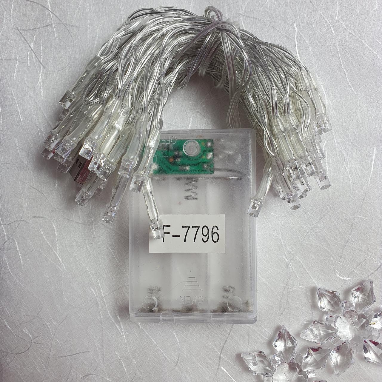 Гирлянда-нить диодная Классическая USB 50LED на батарейках 5 м Белый (7G-F-7796) - фото 9 Гирлянда-нить диодная Классическая USB 50LED на батарейках 5 м Белый (7G-F-7796) - фото 9
