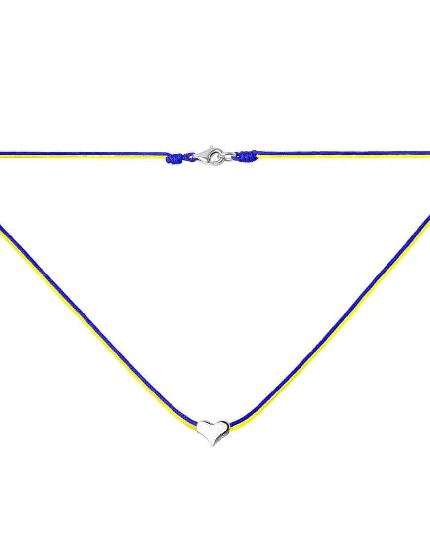 Підвіска з Україною в серці з Сердечком жіноча IVA JEWELRY срібна One size