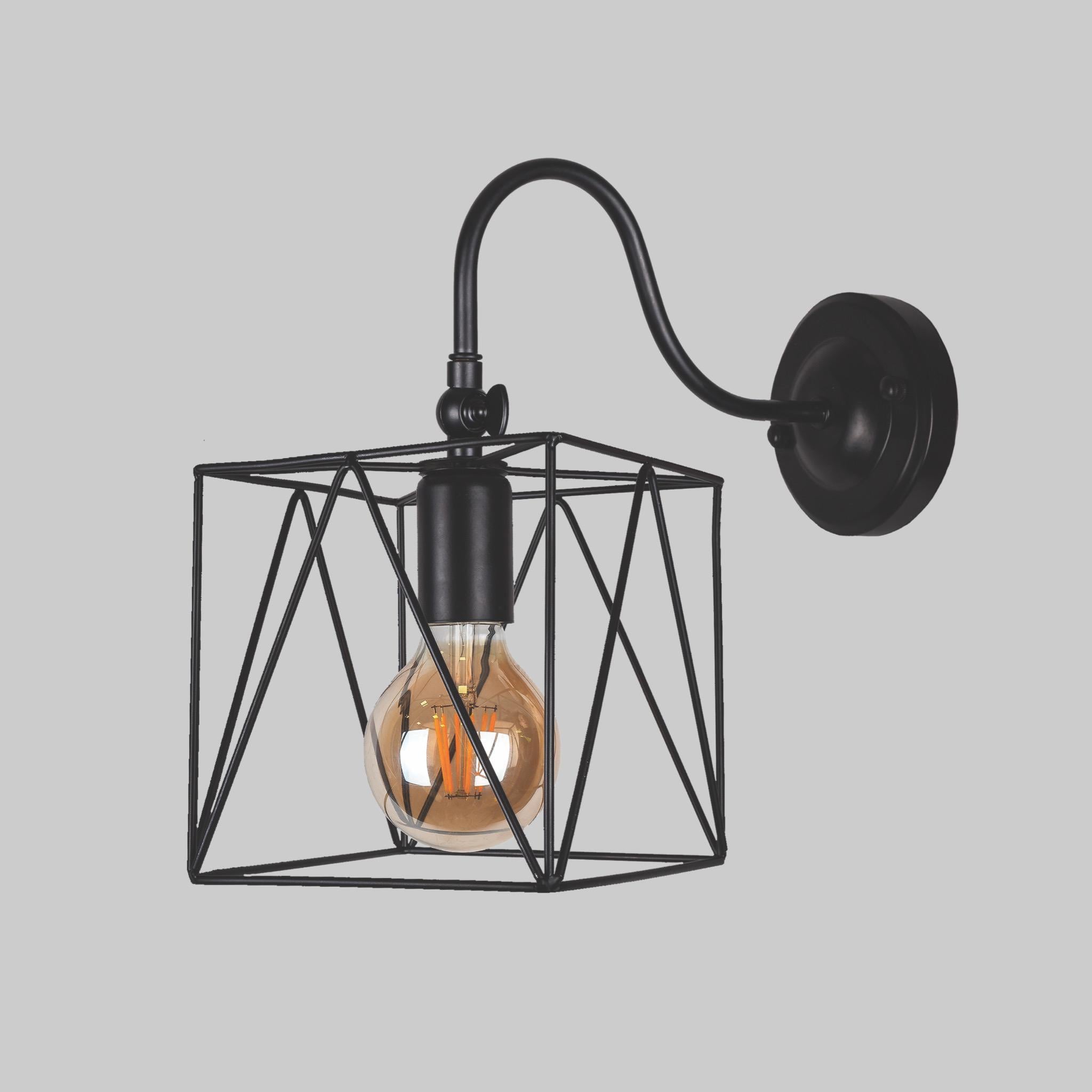 Бра Cell квадратное с фигурным плафоном Черный