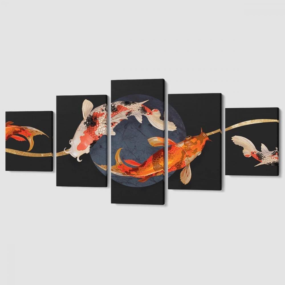 Модульная картина Malevich Store Fish из пяти частей 162x80 см (MK53616)