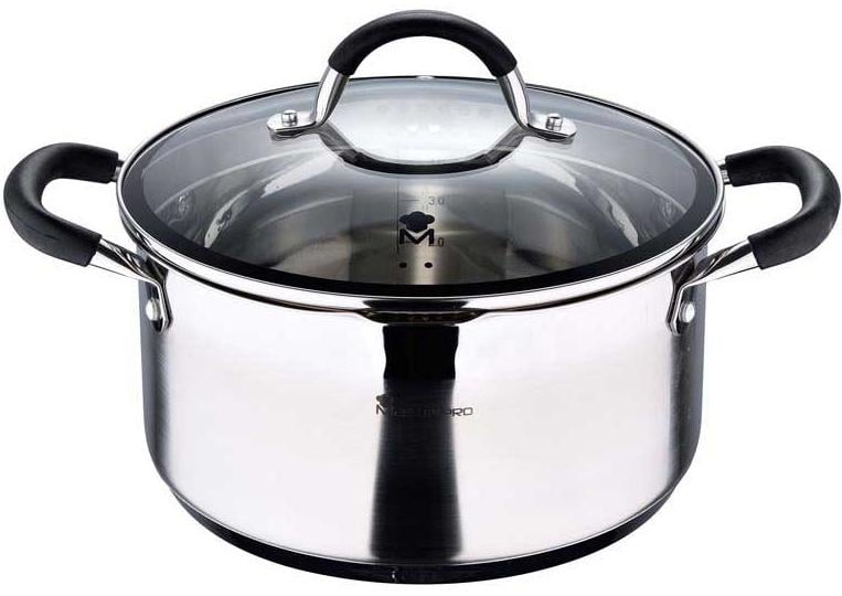 Кастрюля Bergner Master Pro Foodies индукционная с мерной шкалой 5 л 24х12 см (BGMP-1502-BK)