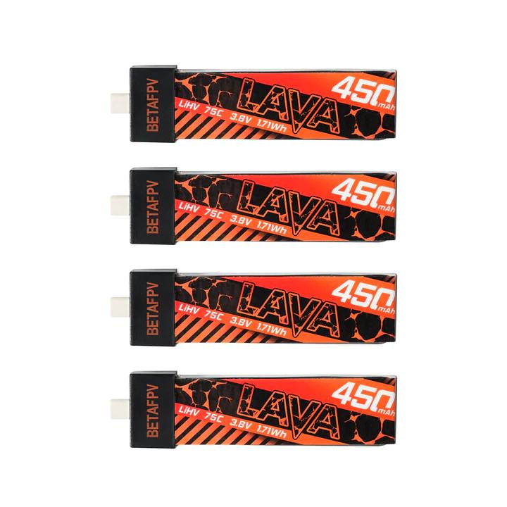 Батарея BetaFPV LAVA Series 1S 450 mAh 3.8V 75C BT2.0 4 шт.