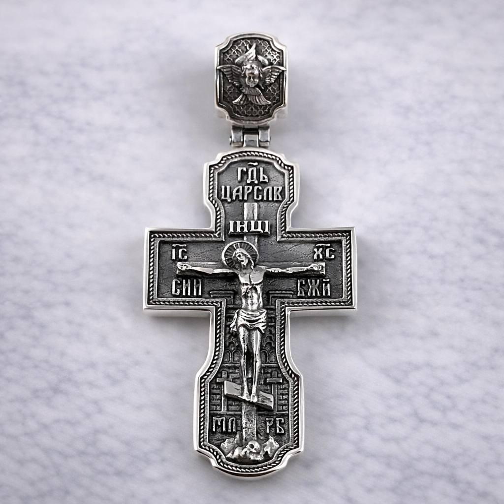 Крестик мужской серебряный 925 пробы (КДУ- 74)