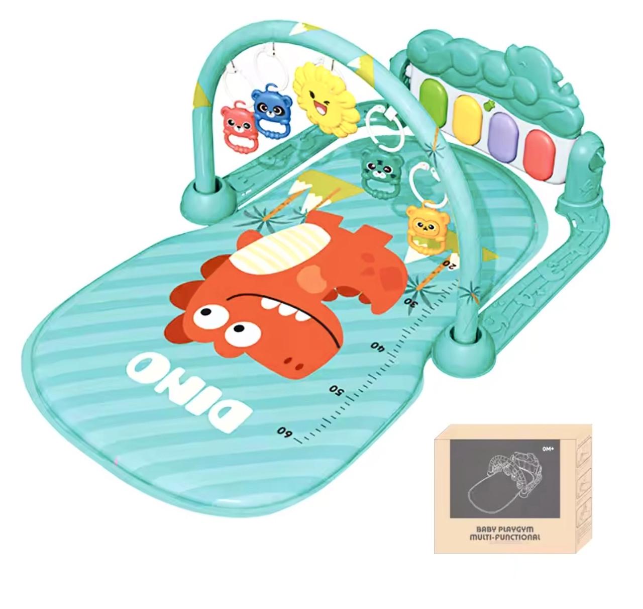 Развивающий коврик-пианино Динозавр с дугой и подвесными игрушками (31)