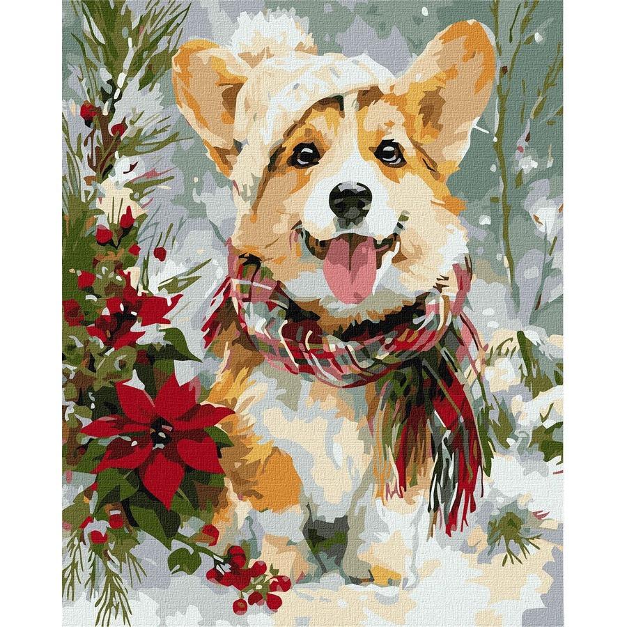 Картина по номерам Ideyka Счастливая собачка 40x50 см (KHO6855)