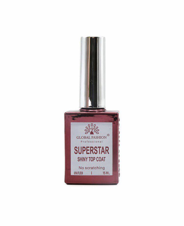 Топ без липкого слоя Global Fashion Superstar Shiny Top Coat 15 мл (антицарапка)